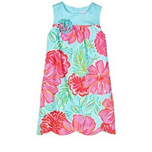 Lilly Pulitzer Girls Scalloped Hem Shift Dress 6